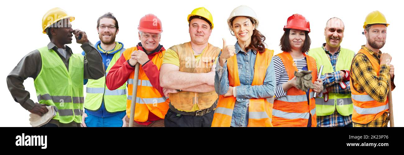 Employees from construction and industry as construction planning and craft concept Stock Photo