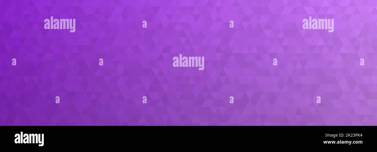 Abstract purple low poly background as panorama header Stock Photo