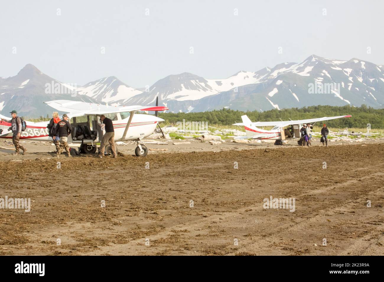 air transport to Katmai National Park, Alaska Stock Photo
