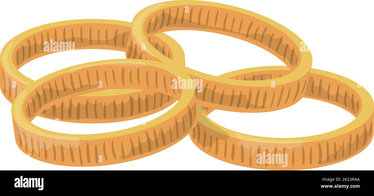 Onion rings icon. Cartoon grilled vegetable snack Stock Vector Image ...