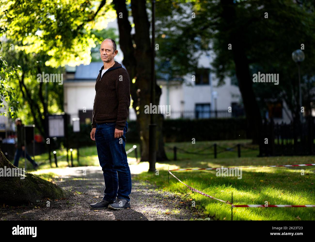 STOCKHOLM 20220921  South African novelist and playwright Damon Galgut photographed in Stockholm, Sweden September 21, 2022.  Photo: Pontus Lundahl / TT / kod 10050 Stock Photo