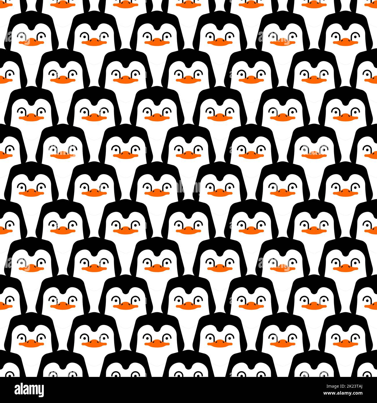 Penguin pattern seamless. Penguins background. polar bird texture Stock Vector