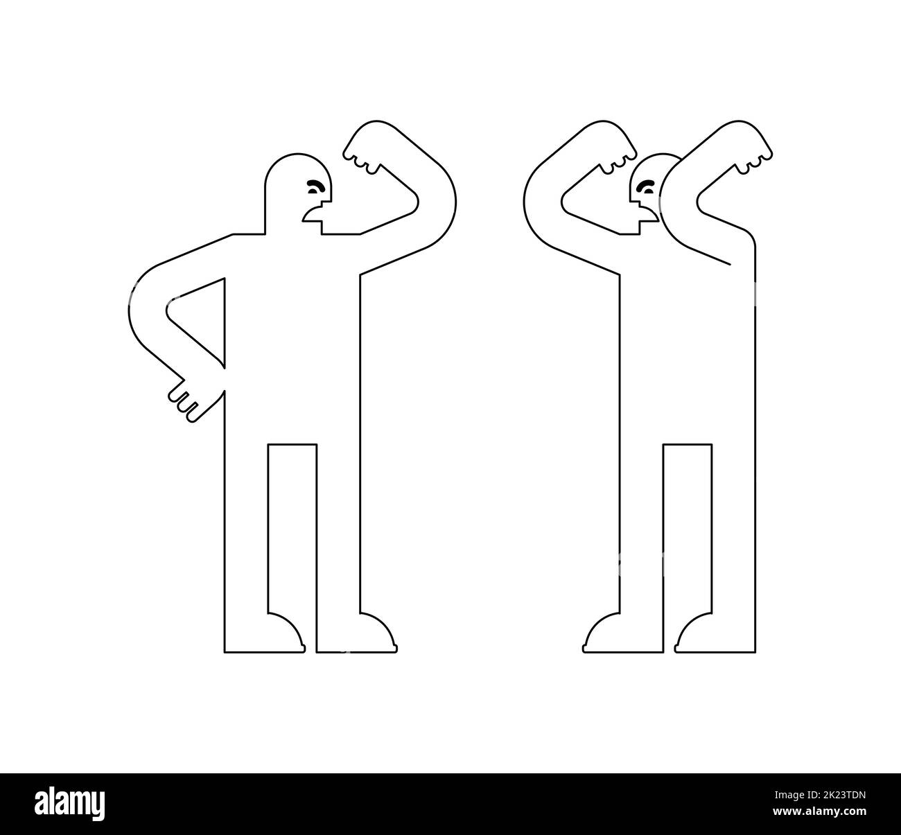 Opponents shout and swear. two people quarrel Stock Vector Image & Art