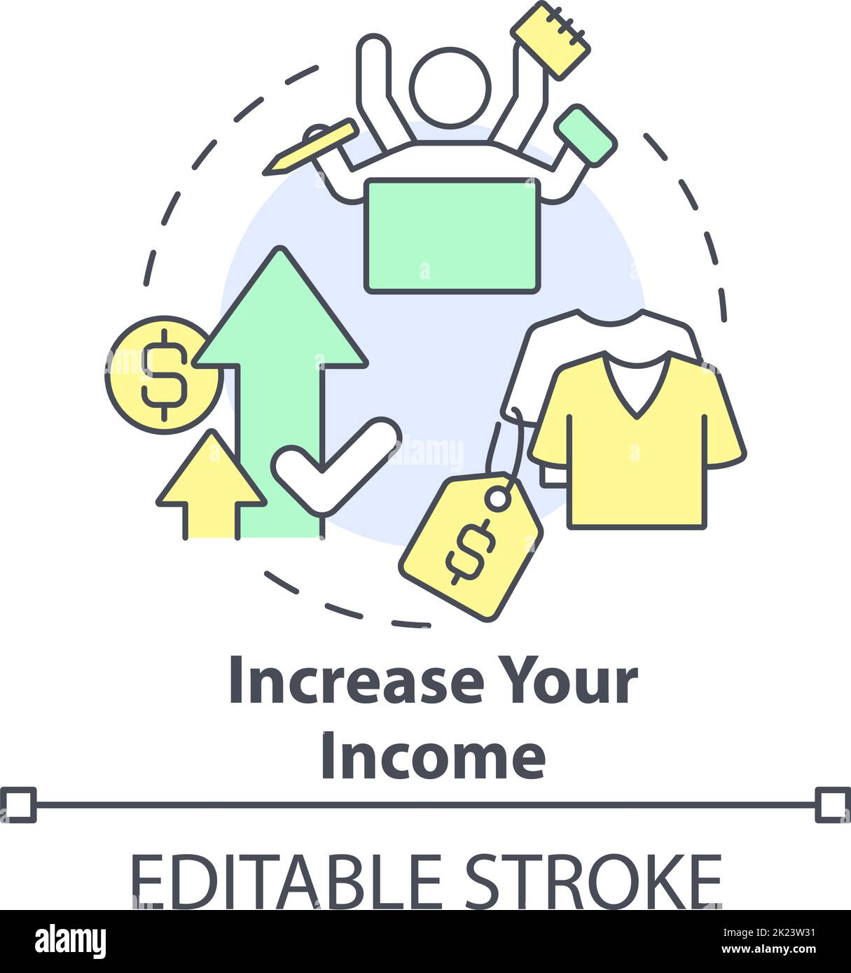 Increase your income concept icon Stock Vector Image & Art - Alamy