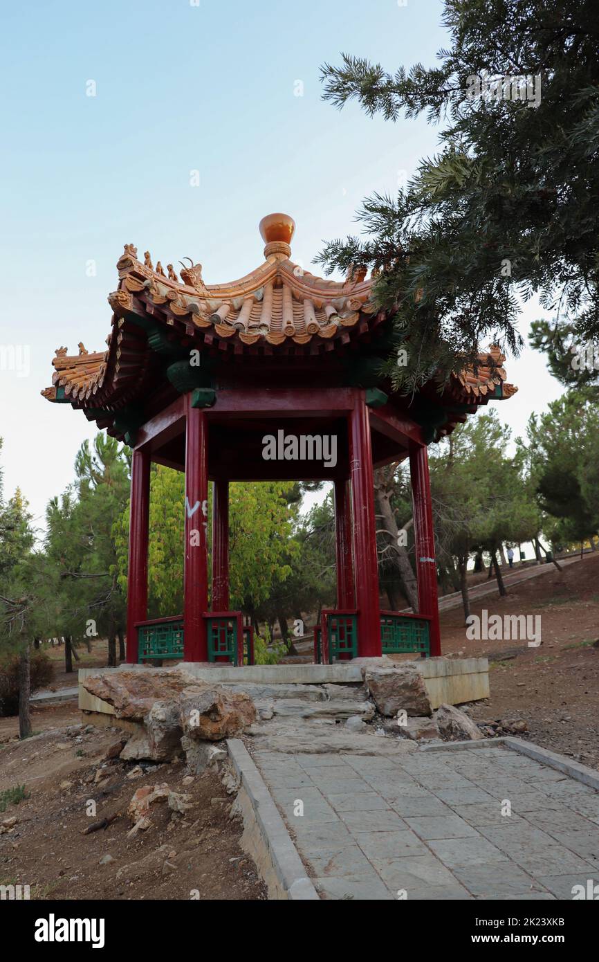Amman, Jordan : china house (Asian House) in AlHussein Public Parks Stock Photo
