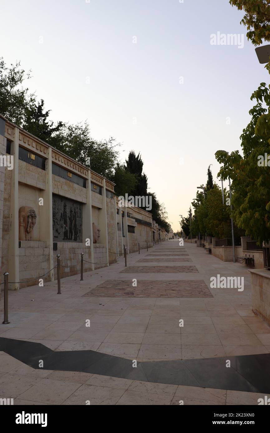 Amman, Jordan : Antiques, sculptures and paintings in AlHussein Public Parks Stock Photo