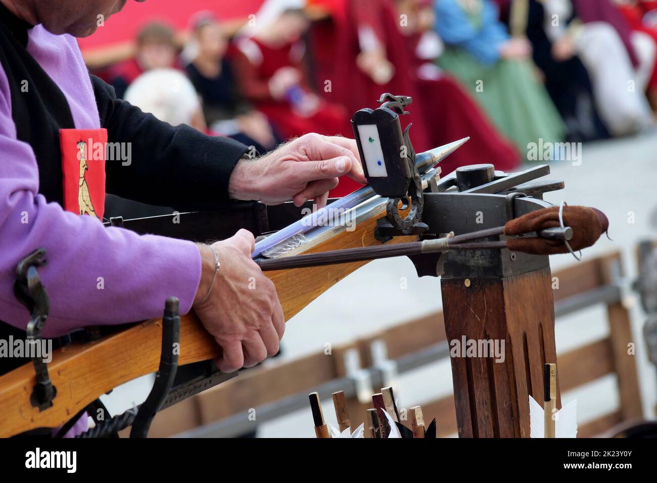 Italy, Sansepolcro (Arezzo), september 11, 2022 : Palio of Crossbow (Palio della Balestra). It is a historical event that has been held continuously s Stock Photo