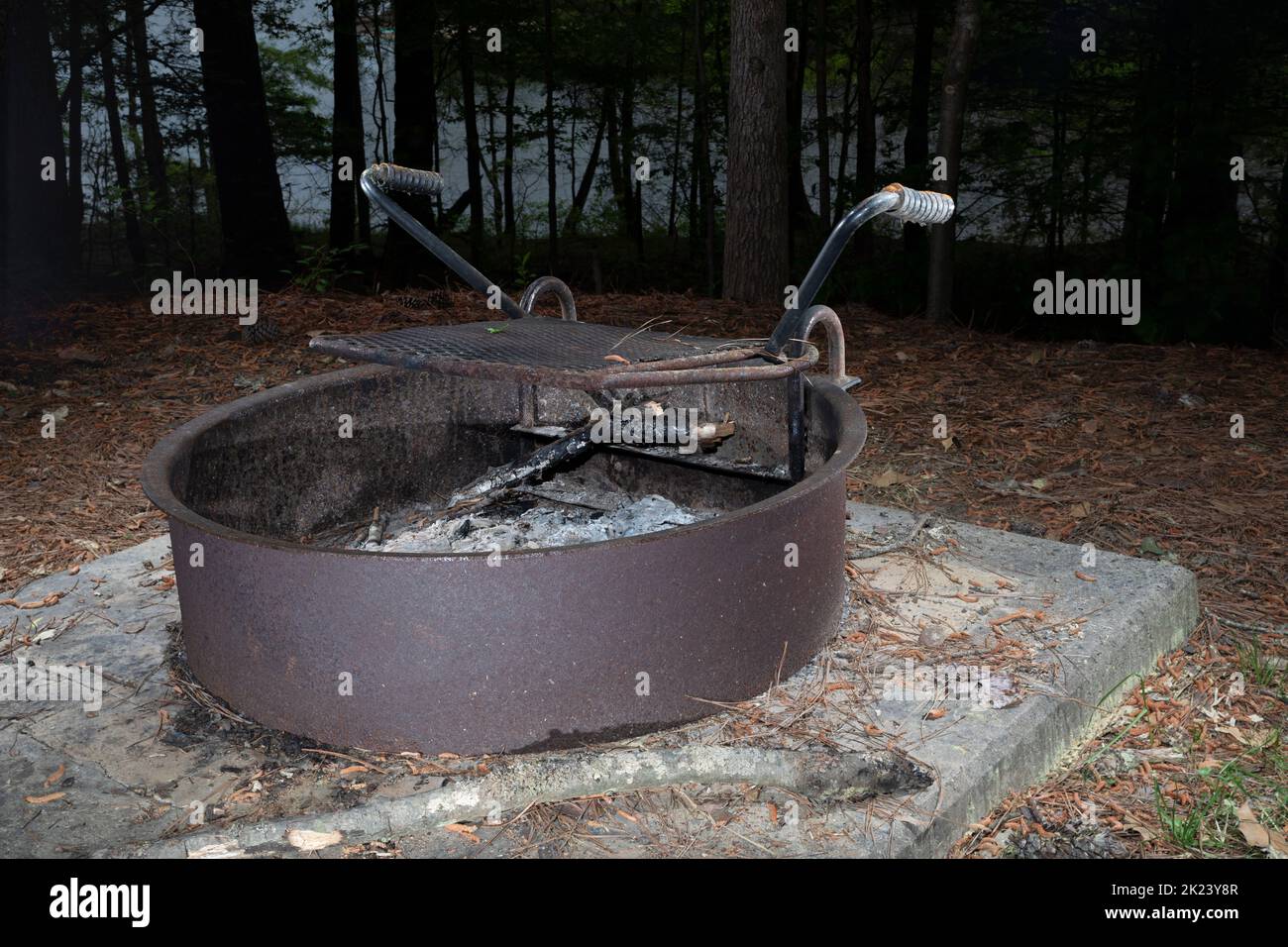 Dusk coming and time to get the fire going in this North Carolina fire