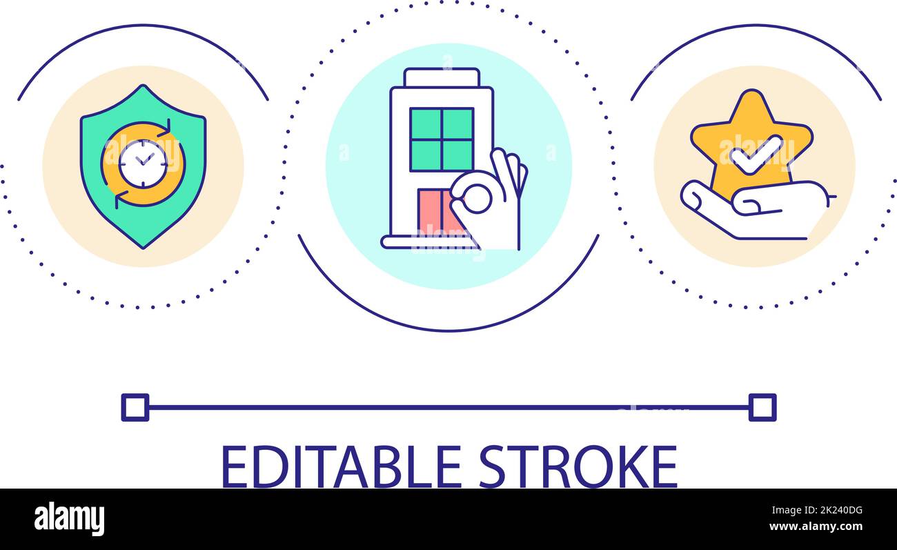 Urban services quality loop concept icon Stock Vector