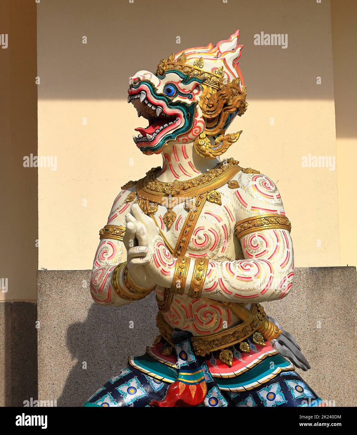 Traditional Thai figurehead, 'Hanuman' the monkey leader in ramayana story. Stock Photo