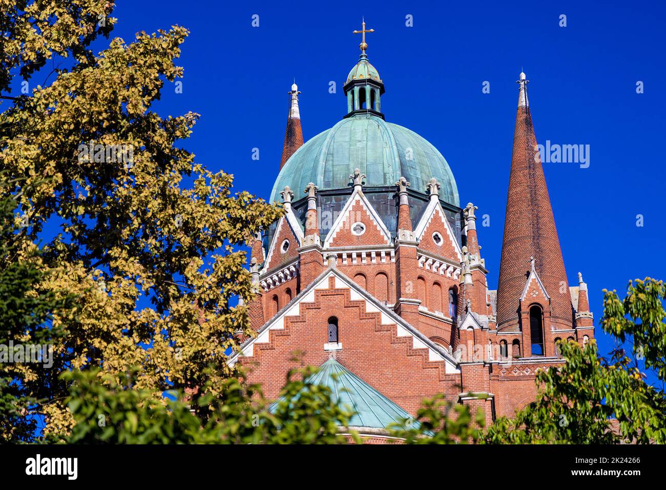 The cathedral in Đakovo town, Croatia Stock Photo