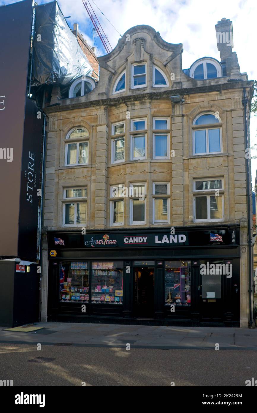American Candy Land shop in central Oxford Stock Photo