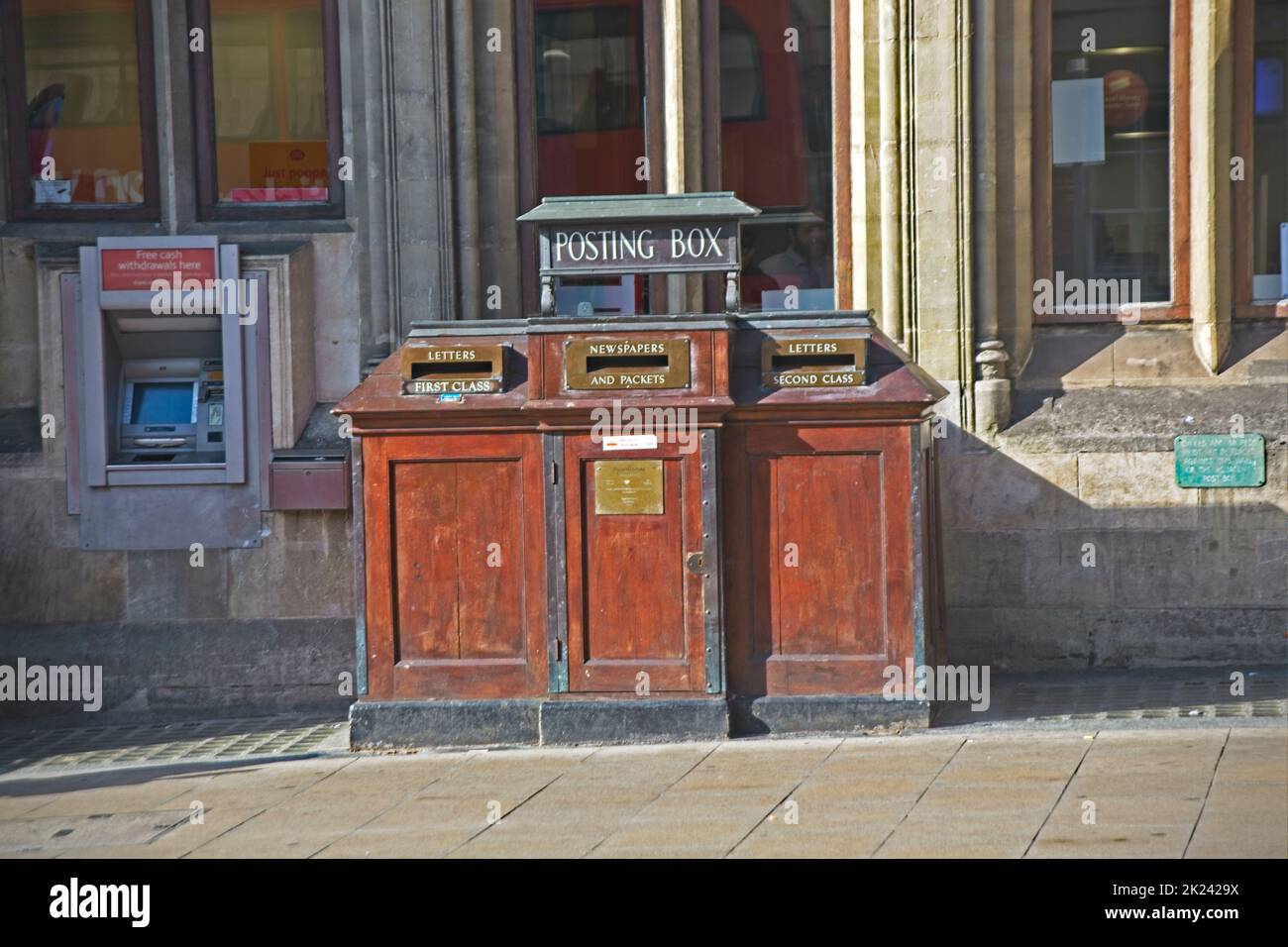 Antique postal box in St Aldates, central Oxford Stock Photo