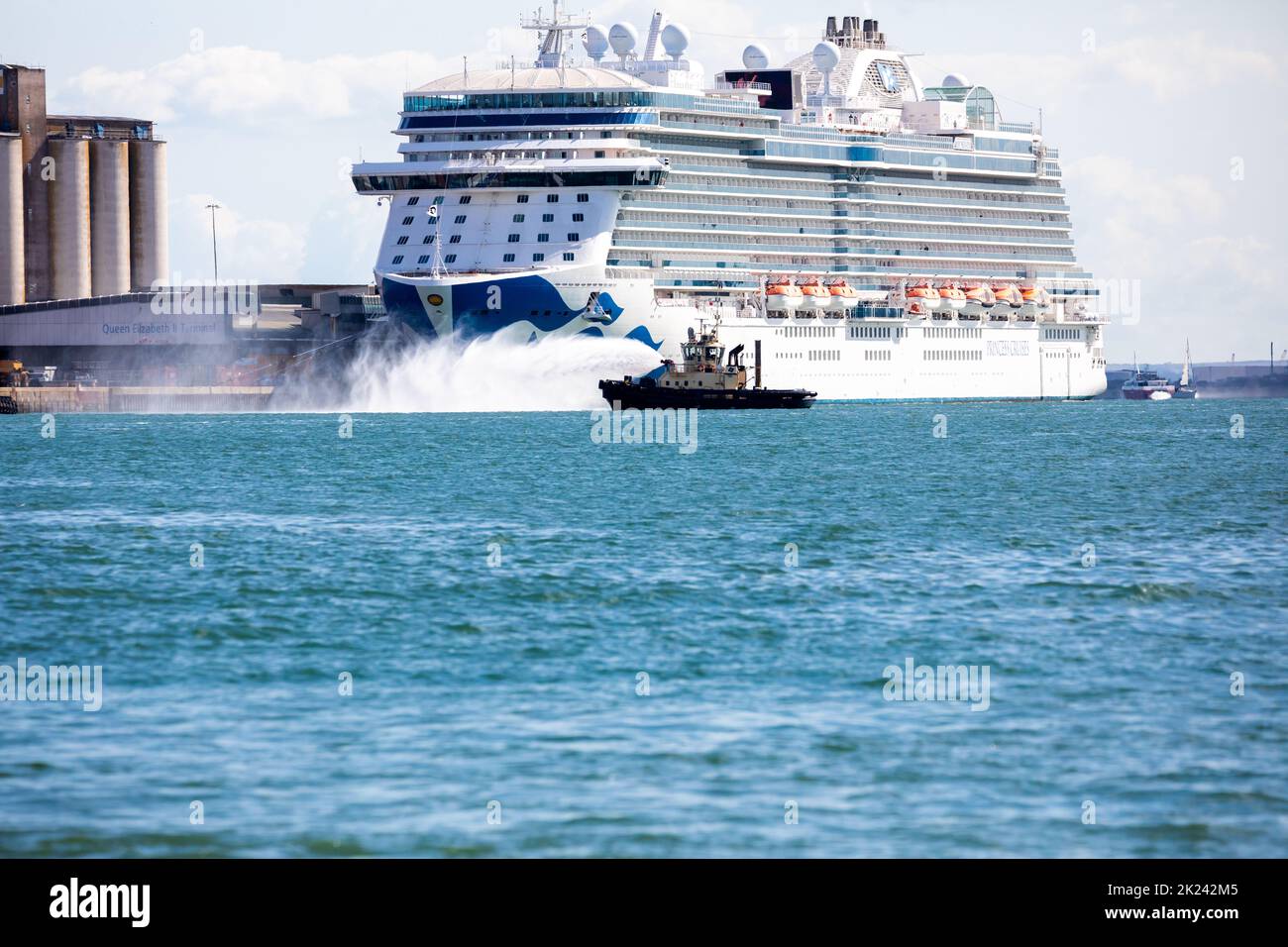 Cruise ship Sky Princess moored in Southampton, UK Stock Photo