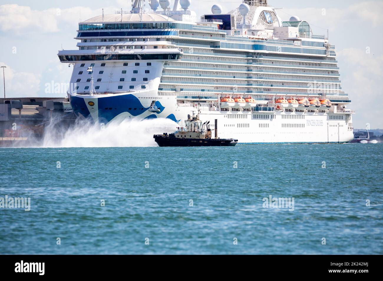Cruise ship Sky Princess moored in Southampton, UK Stock Photo