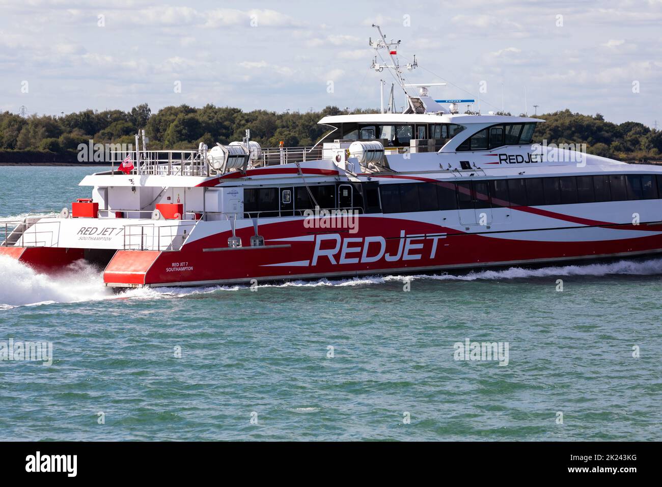 REDJET high speed catamaran in Southampton, UK Stock Photo
