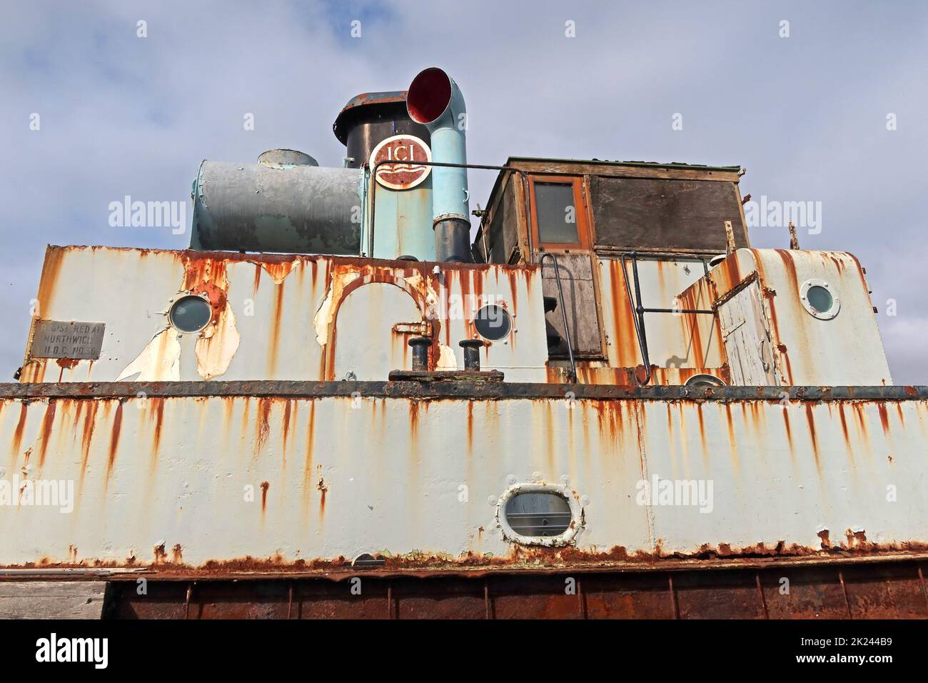 Imperial Chemical Industries, ICI Cuddington boat, built 1948 by Yarwood, W J & Sons Ltd, Northwich Stock Photo