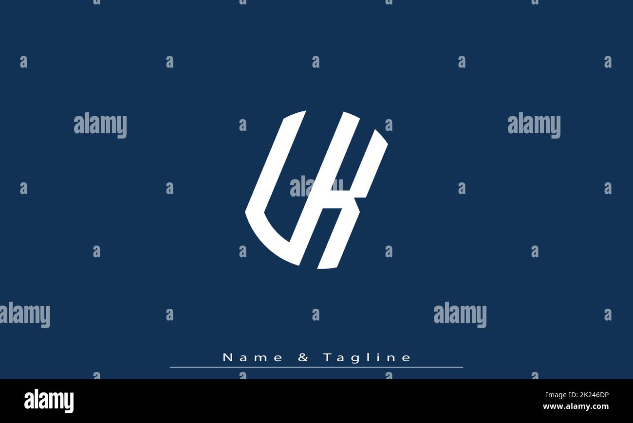 Alphabet letters Initials Monogram logo LK , KL Stock Vector