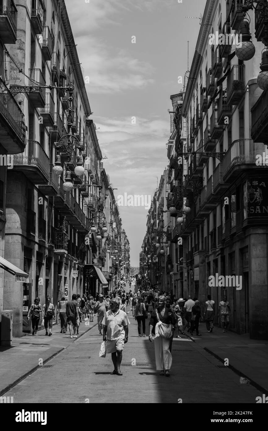 Families crowd on black Black and White Stock Photos & Images - Alamy