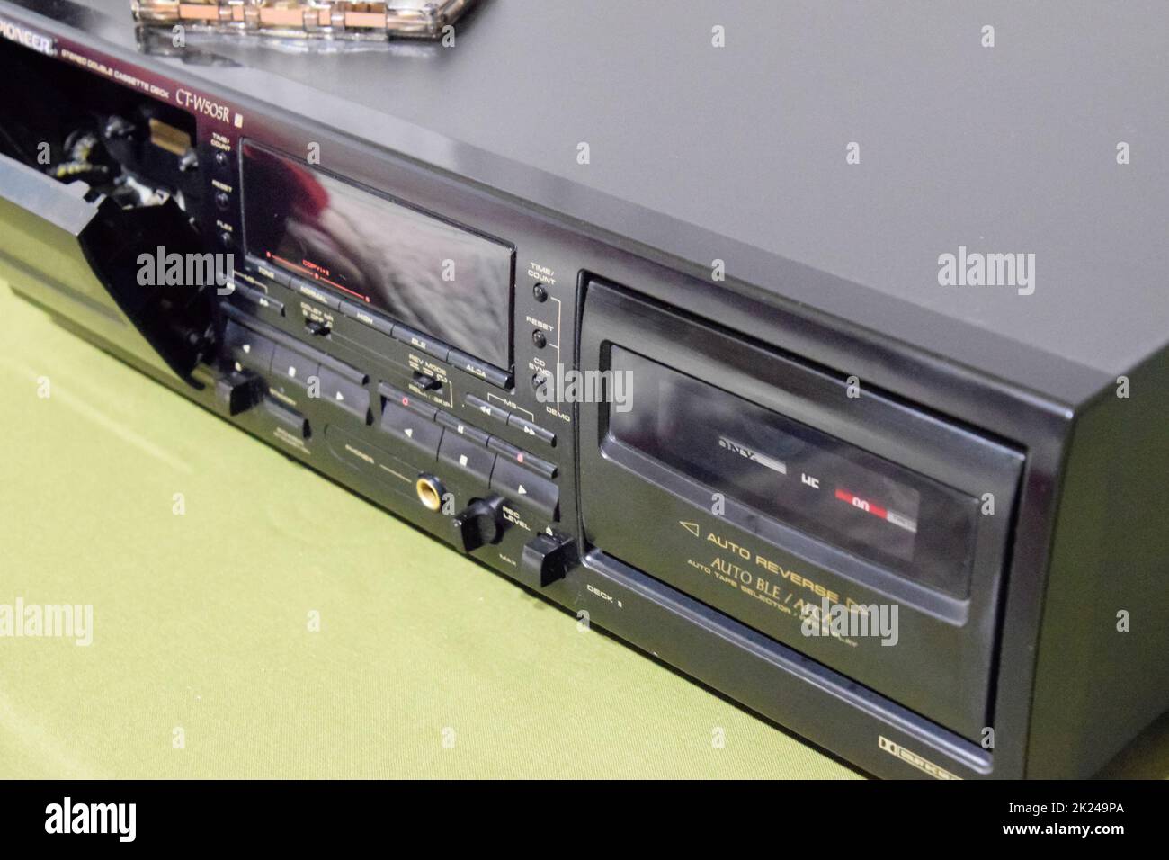 Cassette Deck Pioneer CTw505r. A cassette deck exterior Stock Photo