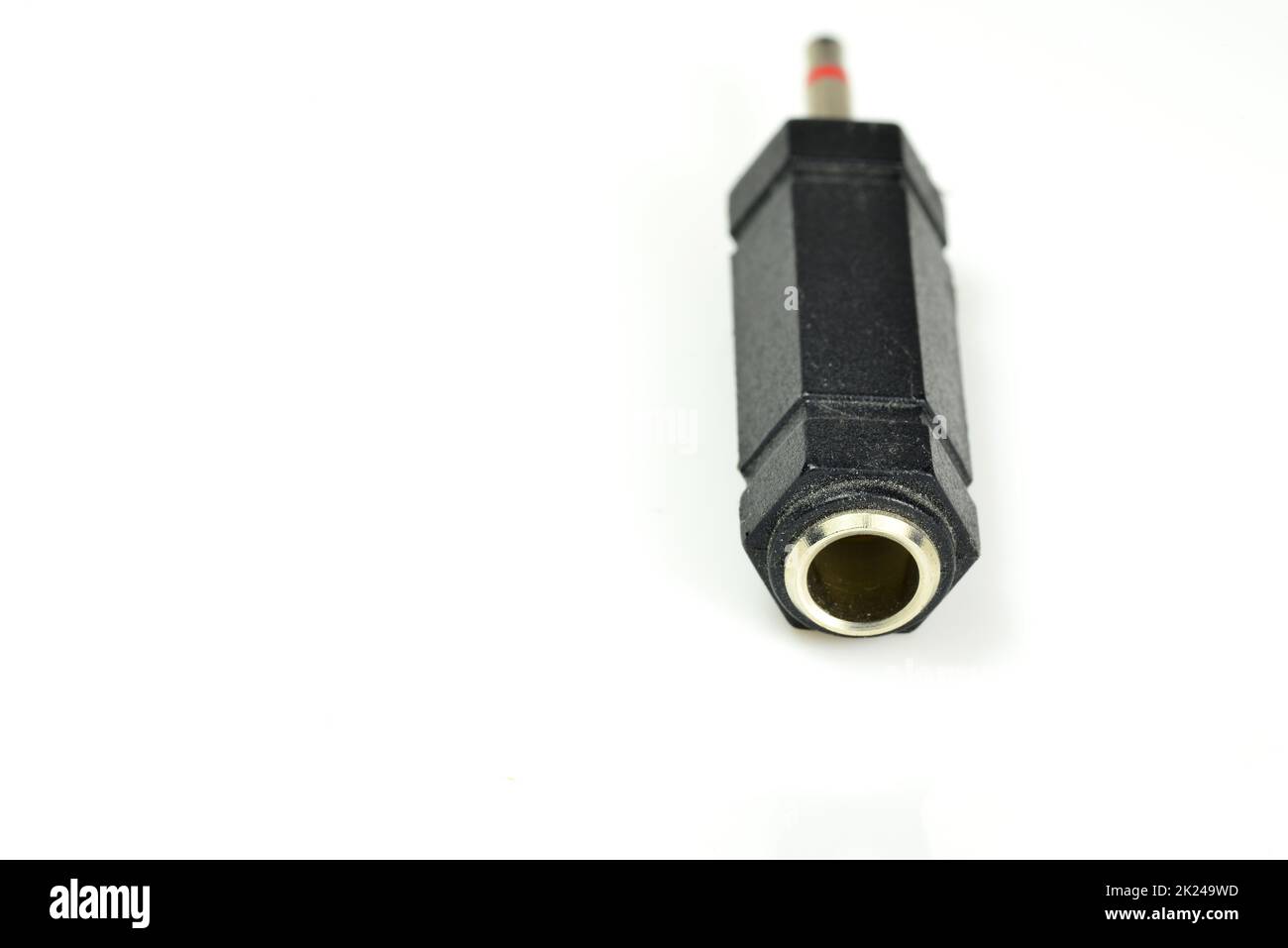 phone jack coupling 6.35 mm to 3.5 mm in a closeup Stock Photo Alamy