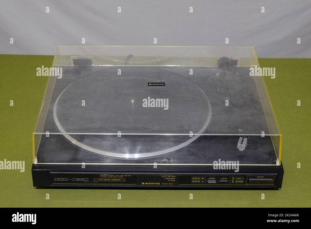 Sanyo vinyl player. Vintage analog player. turntable Stock Photo Alamy
