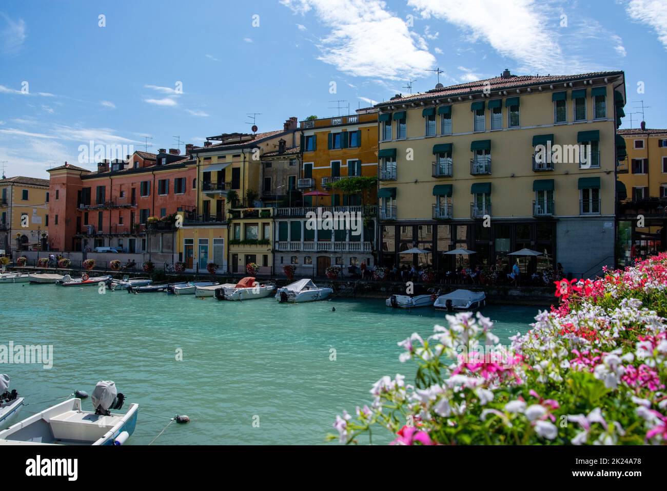 Peschiera del Garda is a town and comune in the province of Verona, in Veneto, Italy. Stock Photo