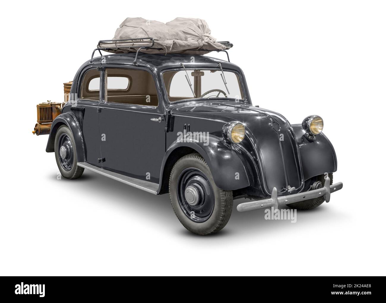 old historic wood gas vehicle in white back with shadow Stock Photo Alamy