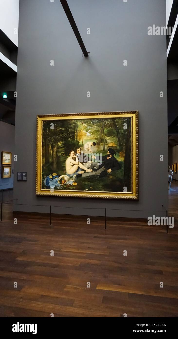 Paris, France - August 29, 2021: Painting by Edouard Manet in Museum d'Orsay in Paris, France. Stock Photo