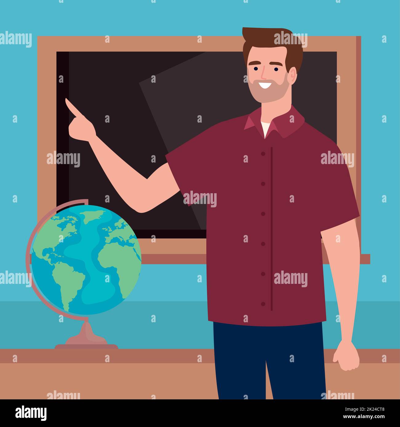 geography male teacher in classroom Stock Vector Image & Art - Alamy