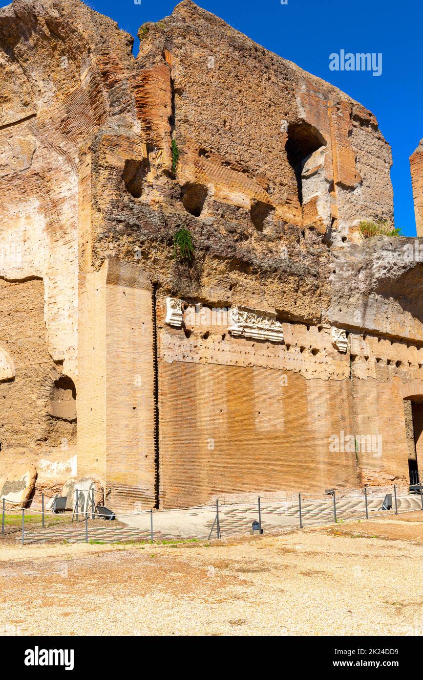 3rd century Baths of Caracalla (Terme di Caracalla), ruins of ancient Roman public baths, Rome, Italy Stock Photo