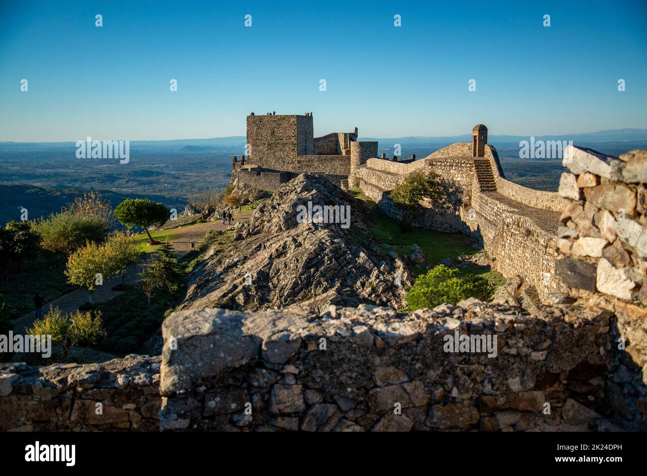 the Fort and Castelo of Marvao in the old Town of the Village of Marvao ...
