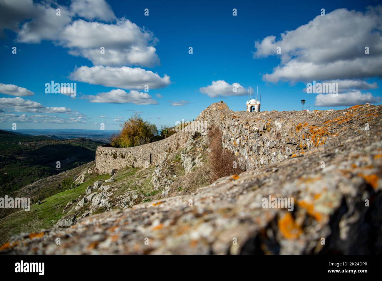 the Fort and Castelo of Marvao in the old Town of the Village of Marvao ...