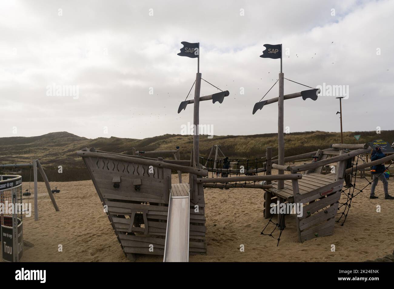 Sylt, Germany -March 13, 2020:  At the Beach bar Sansibar, Kampen, Sylt, North Frisia, Schleswig-Holstein, Germany, Europe Stock Photo