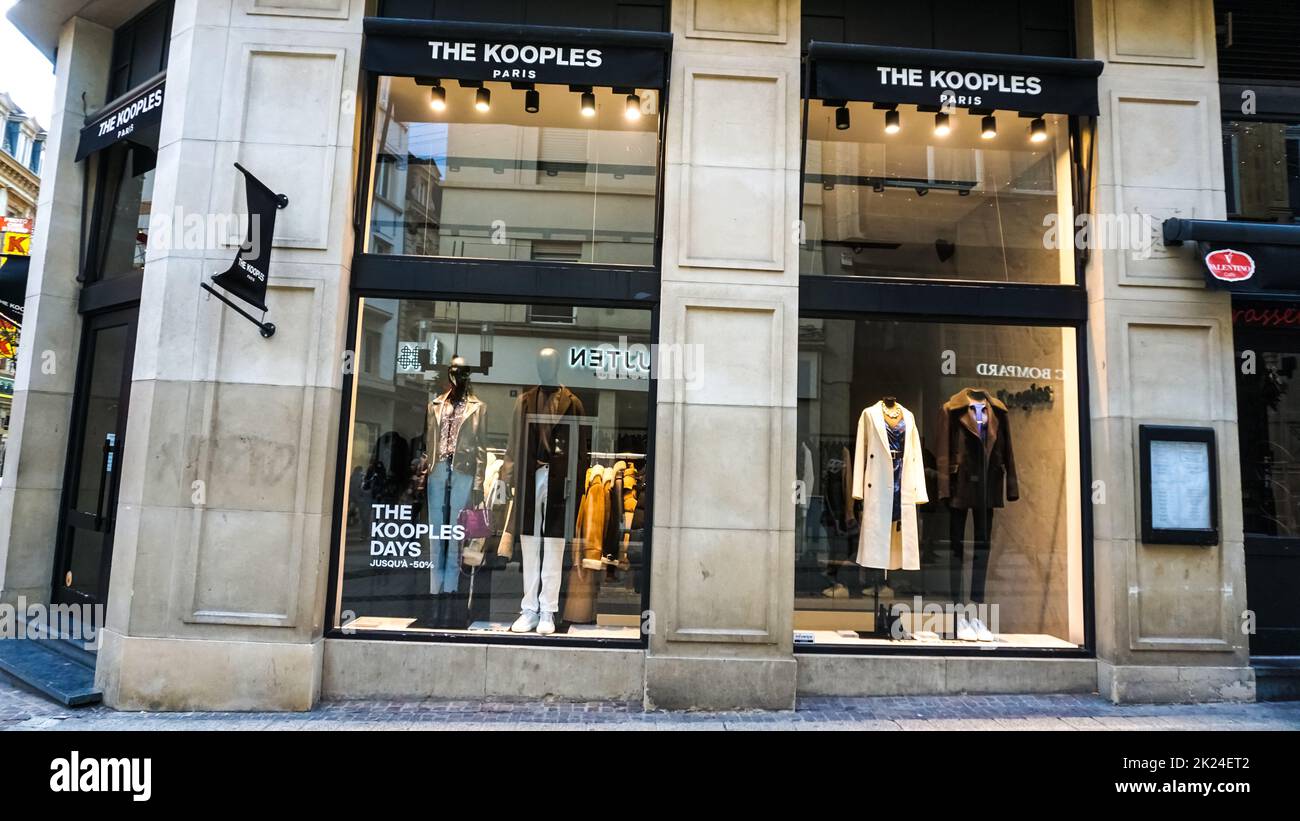 Luxembourg - January 01, 2022: The Kooples US store at Luxembourg on January 01, 2022 Stock Photo