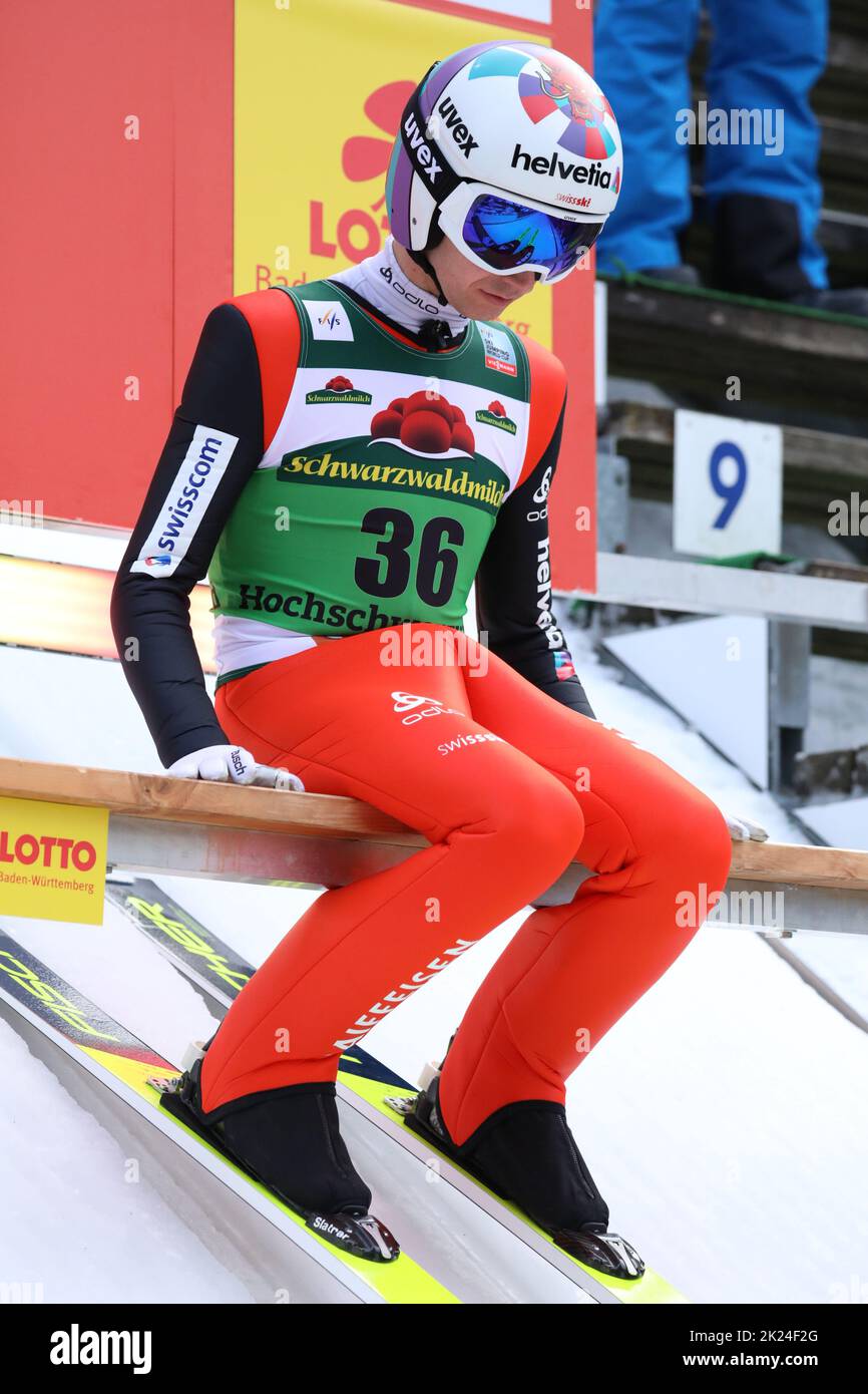 Simon Ammann (Schweiz /SUI) beim FIS Weltcup Skispringen Titisee-Neustadt Einzel Stock Photo