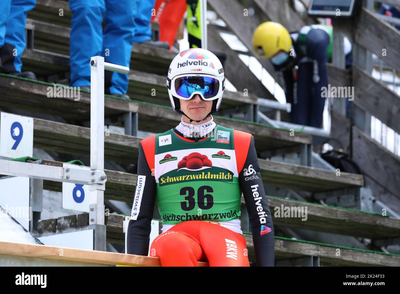 Simon Ammann (Schweiz /SUI) beim FIS Weltcup Skispringen Titisee