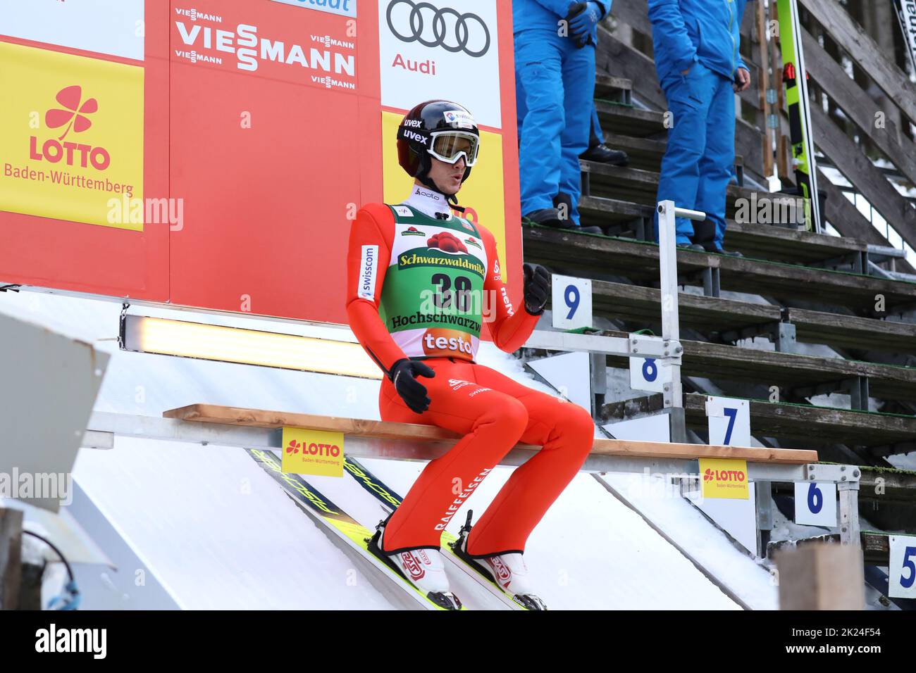 Gregor Deschwanden (Schweiz /SUI) beim FIS Weltcup Skispringen Titisee-Neustadt Einzel Stock Photo