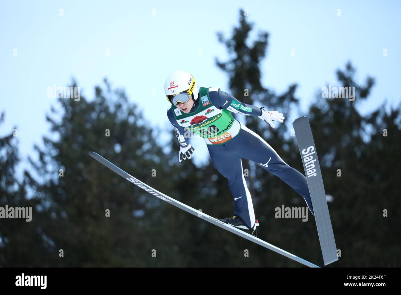 Yukiya Sato (Japan / JAP) beim FIS Weltcup Skispringen Titisee-Neustadt Einzel Stock Photo