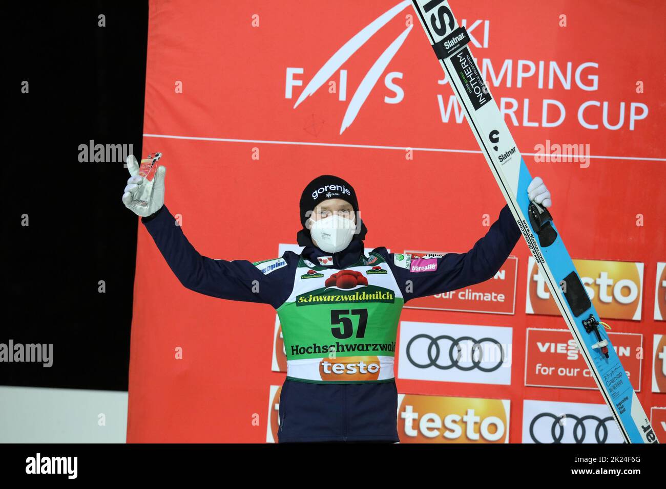 Anze Lanisek (Slowenien / SLO) beim FIS Weltcup Skispringen Titisee-Neustadt Einzel Stock Photo