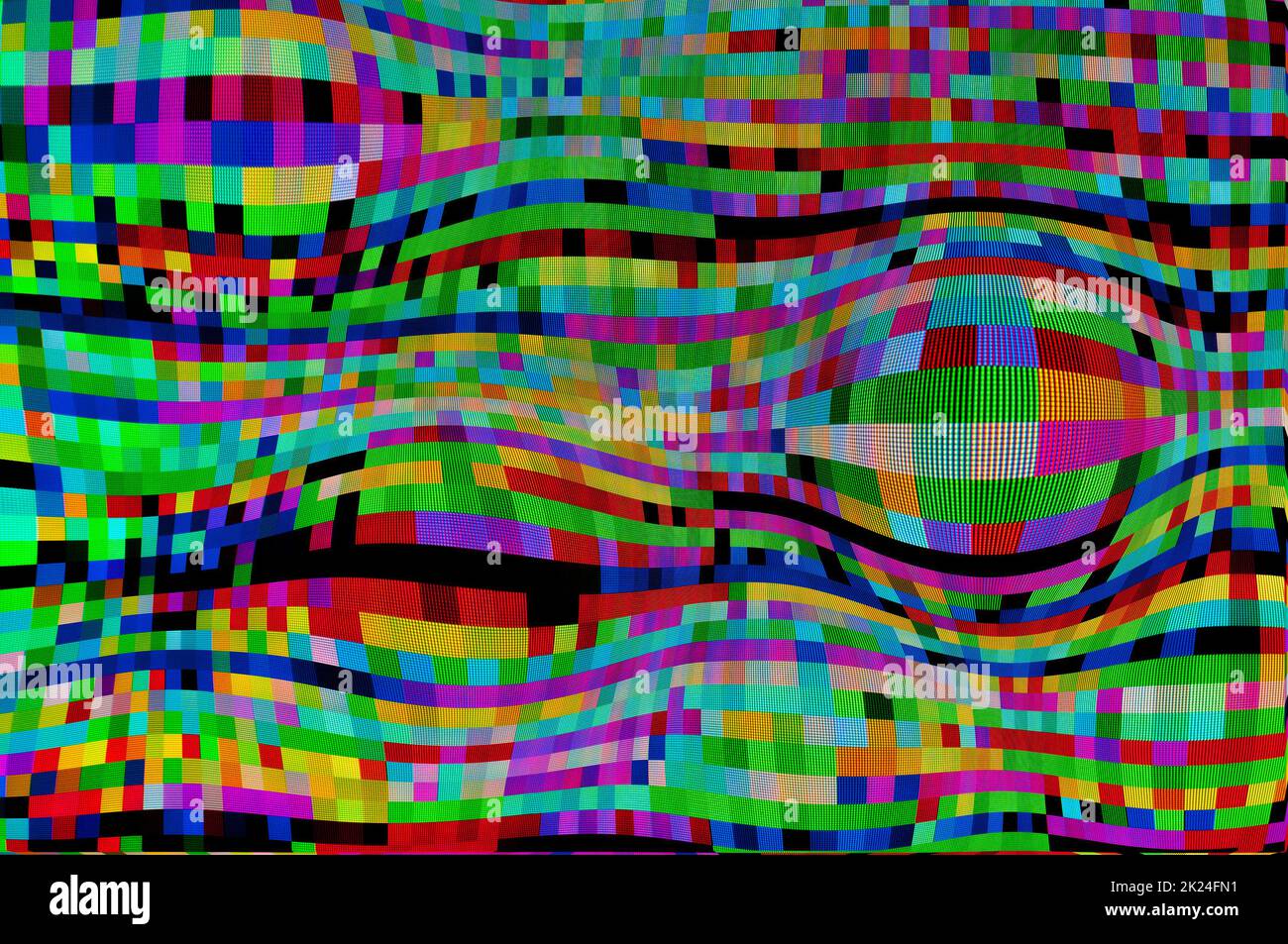 Abstract background, 3D illustration pattern of a digital glitch. Stock Photo