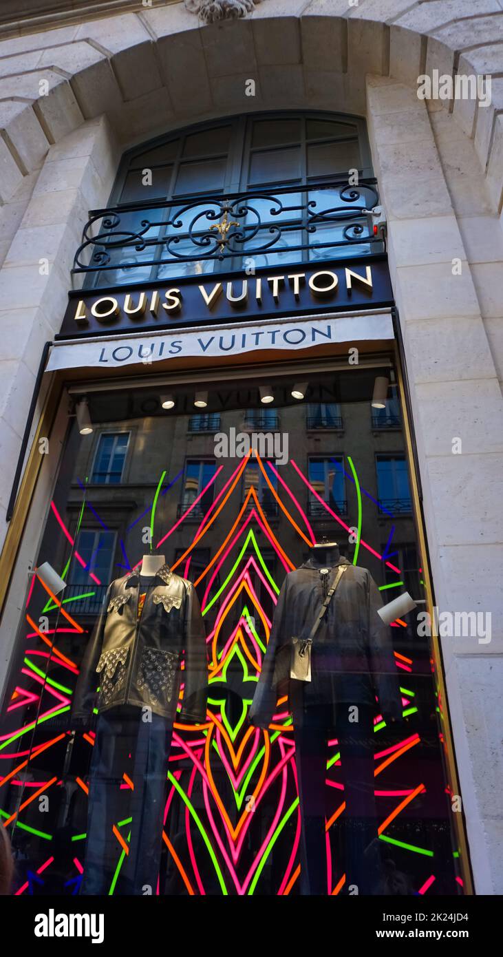 Louis Vuitton boutique Champs-Elysée avenue Paris France Stock Photo - Alamy