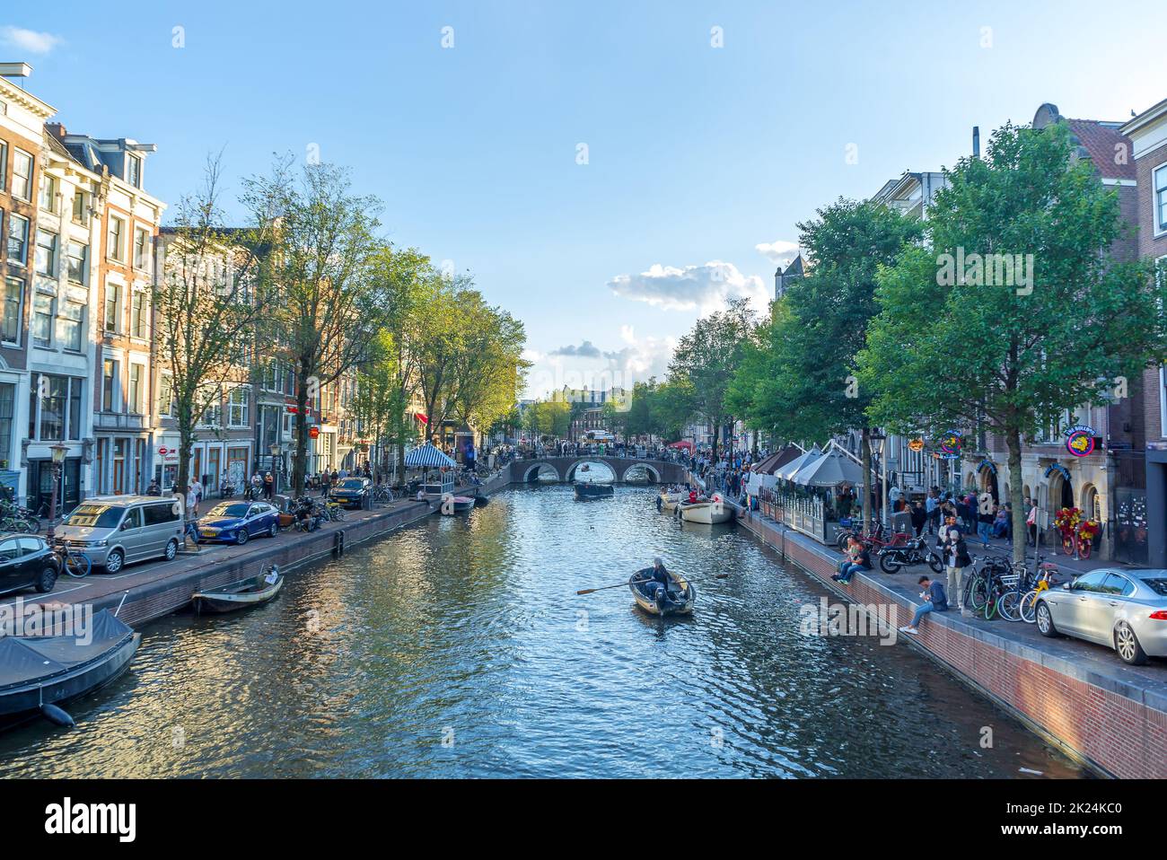 Amsterdam Nederland September 2022 Beautiful Sun Setting On The 