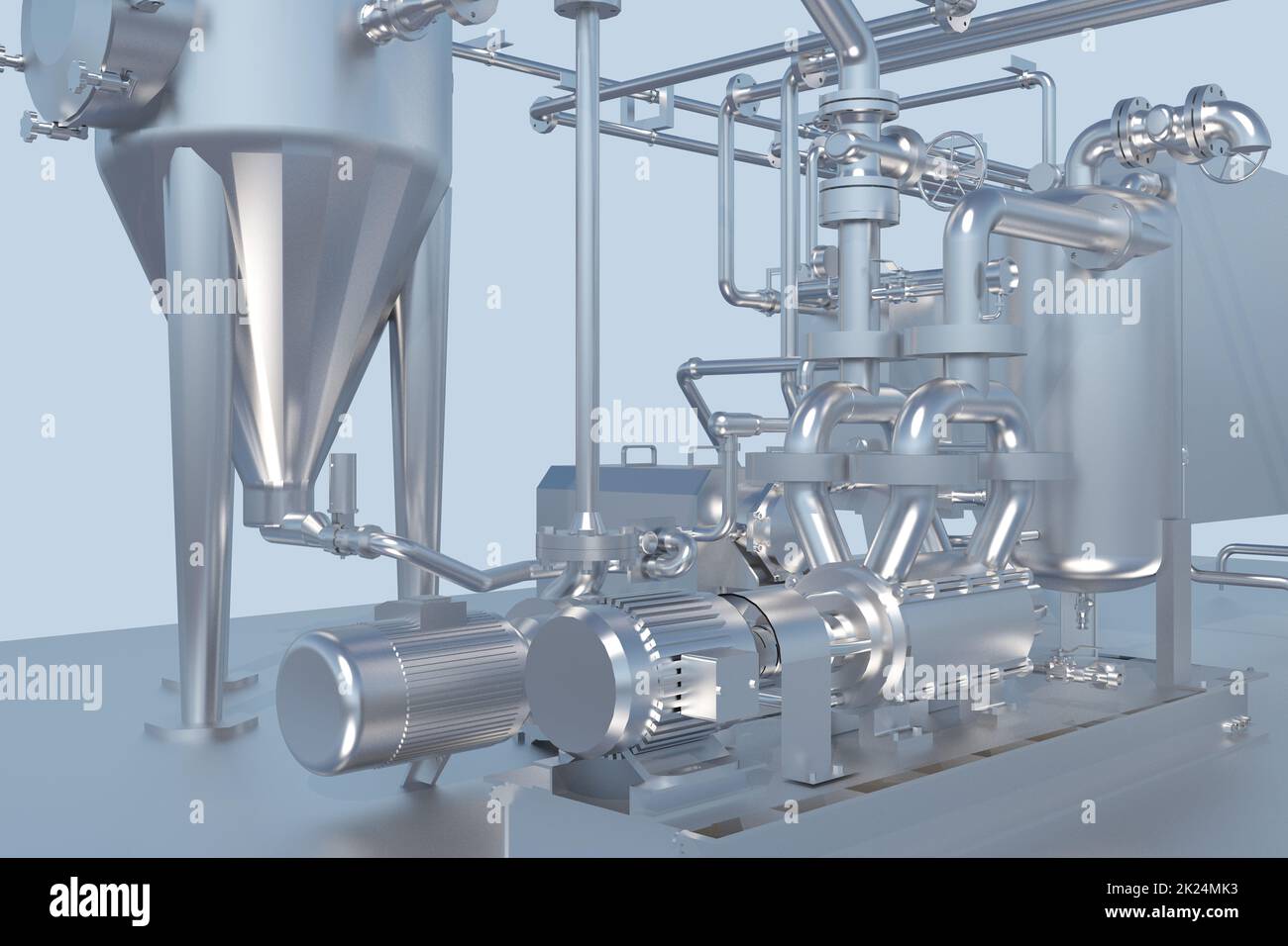 close up industrial metal construction industry. 3d rendering Stock ...