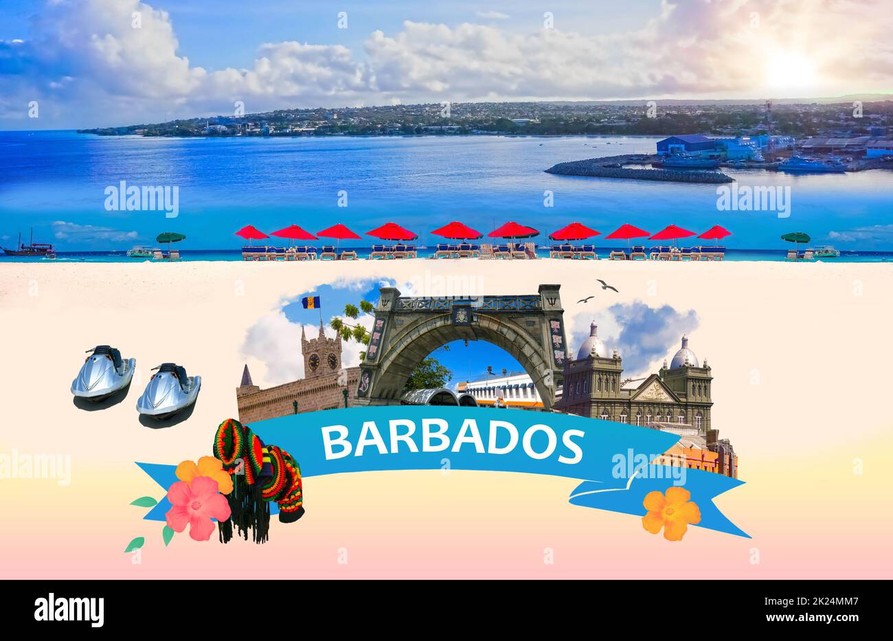 Bridgetown, Barbados. Barbados is a beautiful Catibbean country with