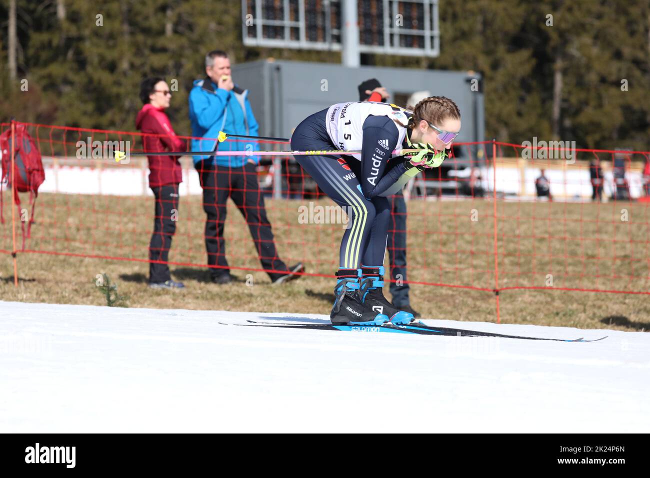Gut im Schuß: Maria Gerboth (Deutschland) in Schonach Nordische Kombination Weltcupfinale 2022 Stock Photo