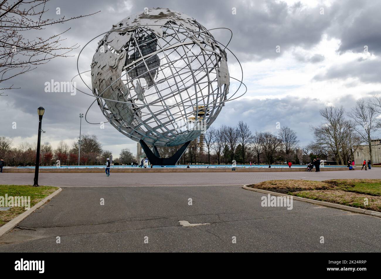 Unisphere with New York State Pavilion Observation Towers at Flushing
