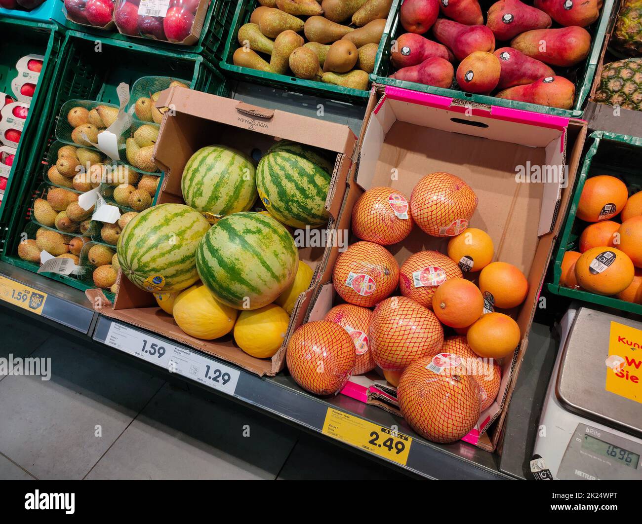 Aachen, Germany - January 03, 2022: : Netto store network or marketplace store. Stock Photo