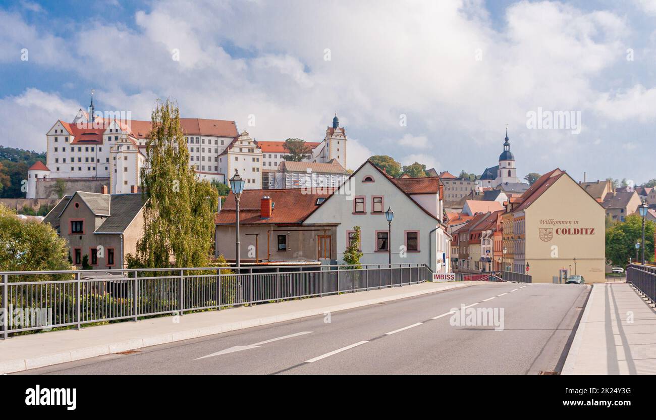 Colditz, Germany September 28, 2011 City view of Colditz, a city on