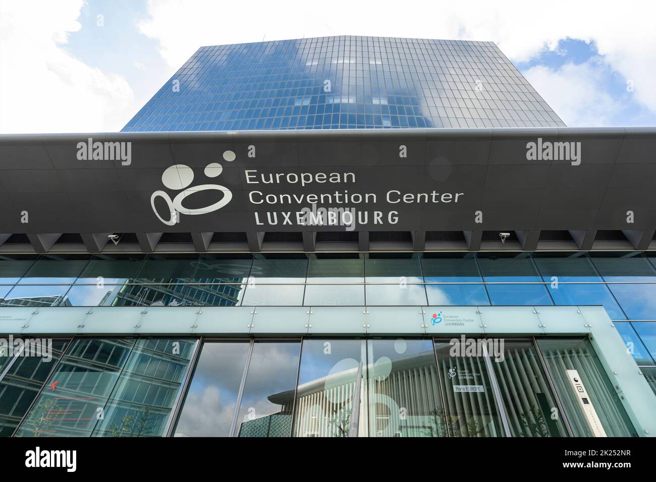 Luxembourg city, May 2022. External view of the European Convention Center in the city center Stock Photo